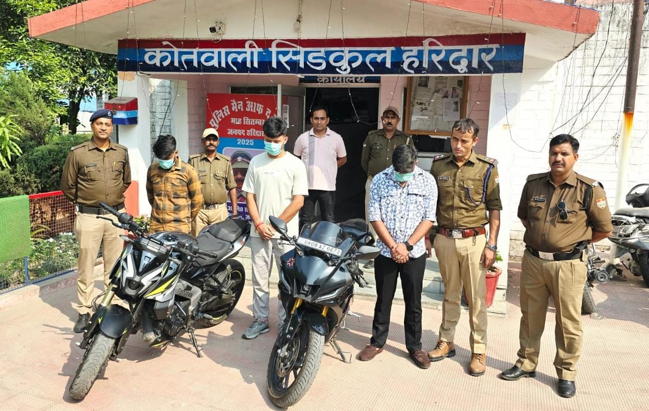 हरिद्वार- ख़तरनाक स्टंटबाजी करने वाले युवकों को पुलिस ने सिखाया सबक