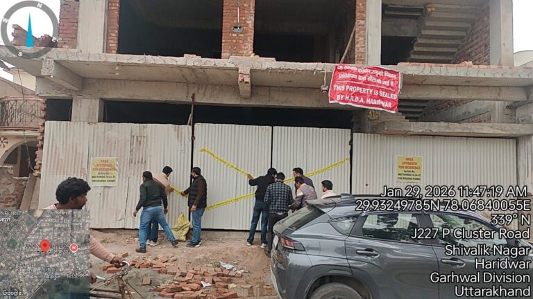 शिवालिक नगर और श्यामपुर कांगड़ी में अवैध निर्माण को एचआरडीए ने किया सील