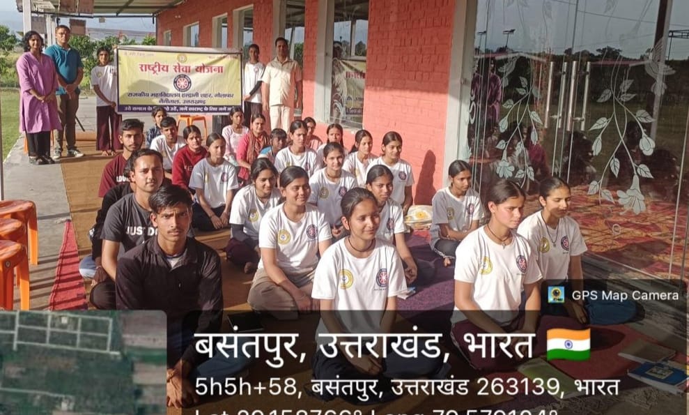 महाविद्यालय हल्द्वानी शहर गोलापार के शिविर के छठवें दिवस जिला कोऑर्डिनेटर प्रो० जगमोहन सिंह ने किया निरीक्षण