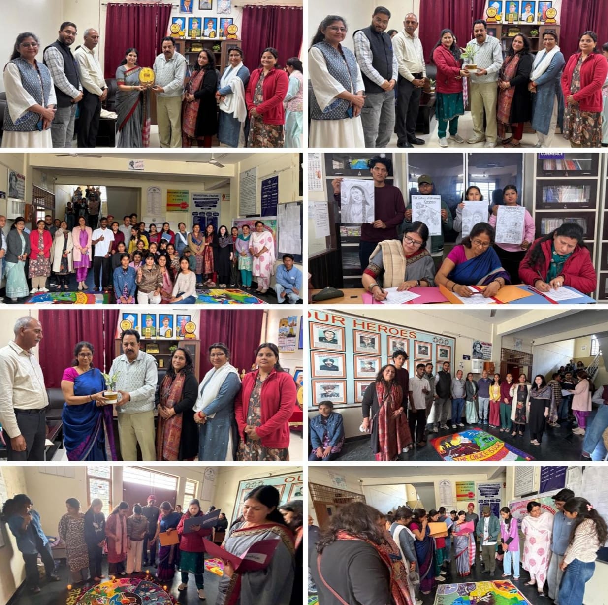 अंतर संकाय सांस्कृतिक प्रतियोगिता सप्ताह के द्वितीय दिवस स्केचिंग और रंगोली प्रतियोगिता का आयोजन