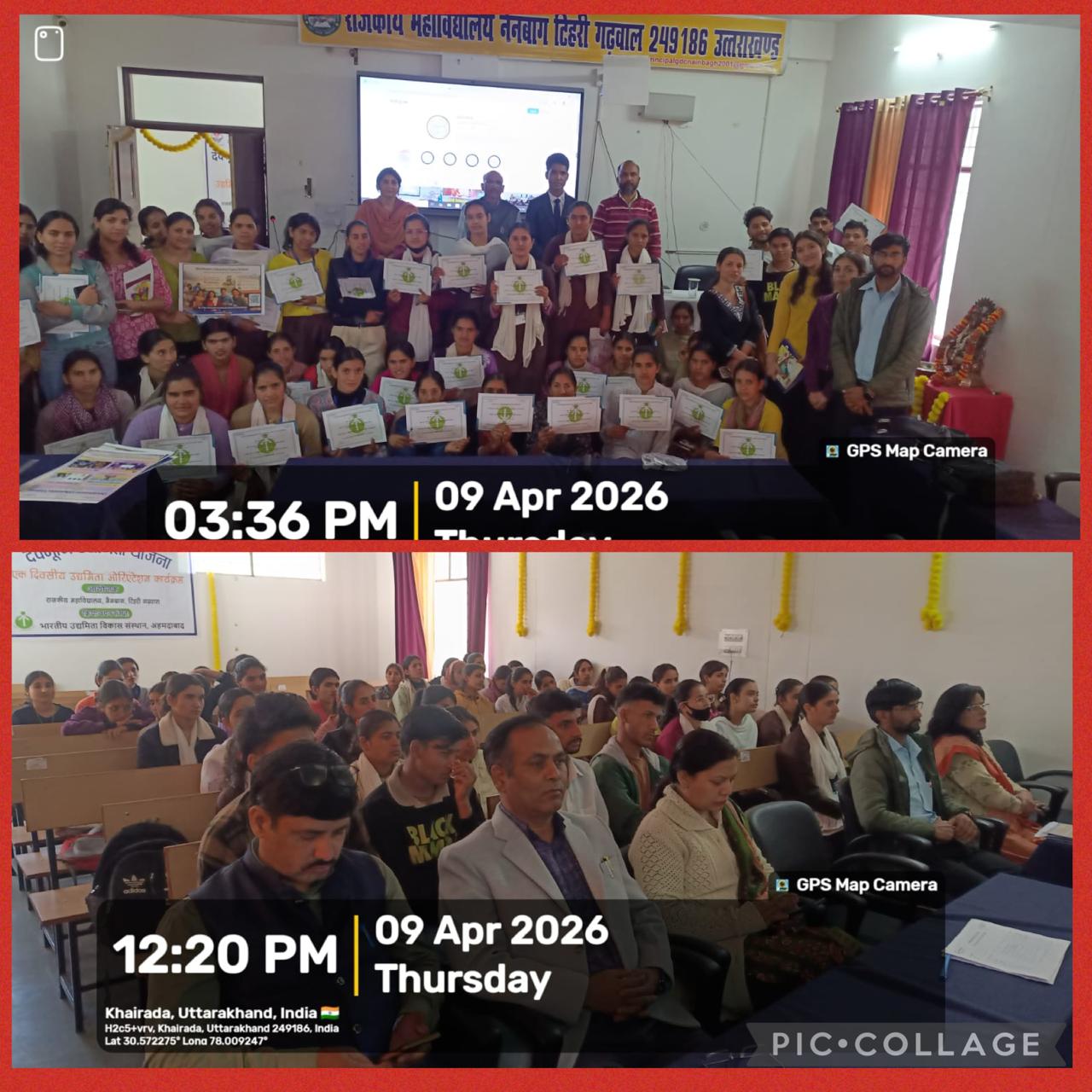 नैनबाग महाविद्यालय में देवभूमि उद्यमिता योजना के तहत अभिविन्यास कार्यक्रम का किया गया आयोजन