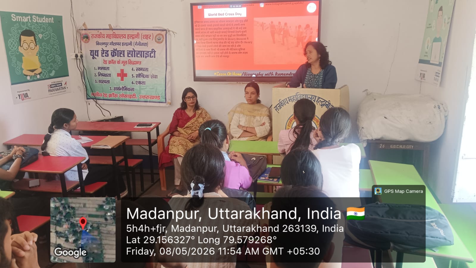 महाविद्यालय हल्द्वानी सिटी गोलापार में रेडक्रॉस दिवस पर कार्यशाला का आयोजन