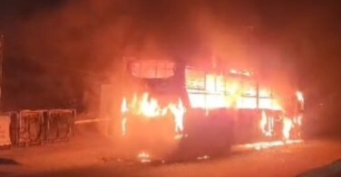 हरिद्वार-वोल्वो बस में लगी भीषण आग, सभी यात्री सुरक्षित, टला बड़ा हादसा