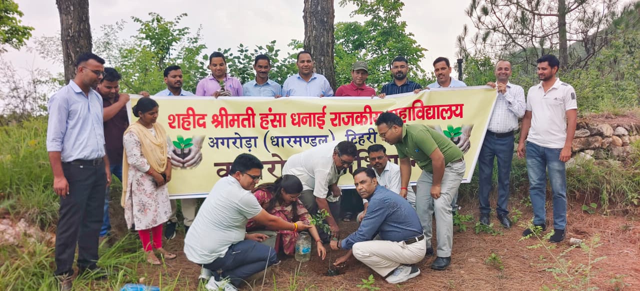 अगरोड़ा टिहरी गढ़वाल में हरेला लोक पर्व उत्साह एवं पर्यावरण संरक्षण के संकल्प के साथ मनाया गया
