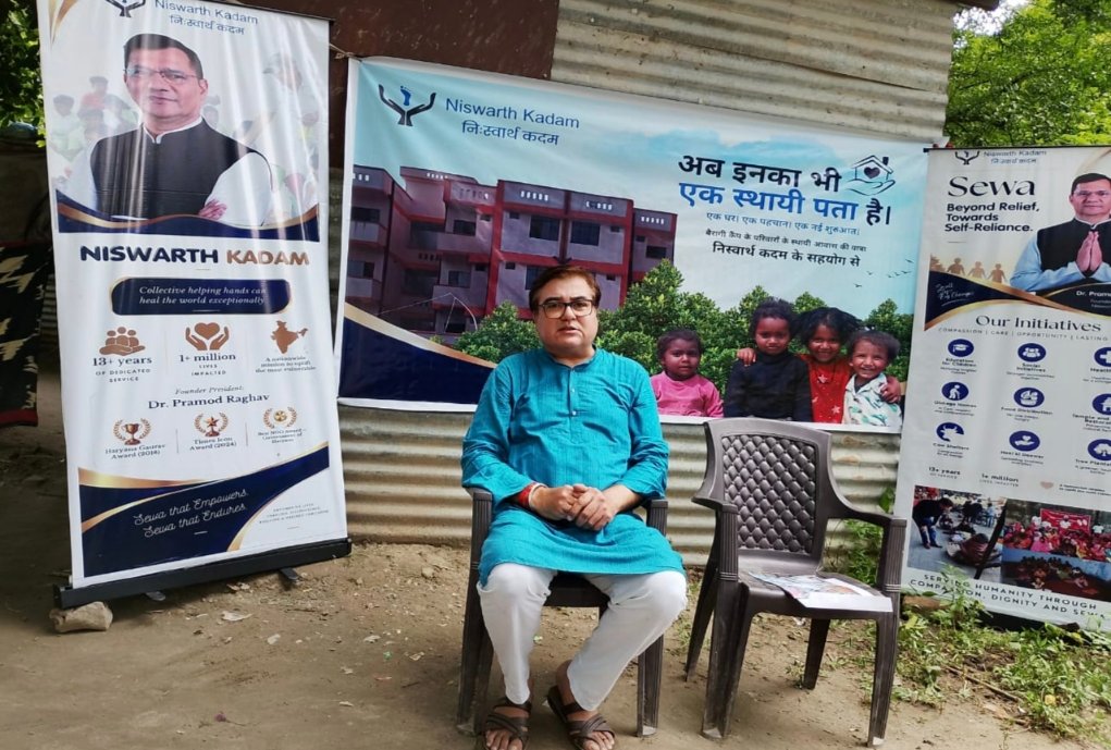 सामाजिक संस्था निस्वार्थ कदम के प्रयासों से 13 बेघर परिवारों को मिला आशियाना